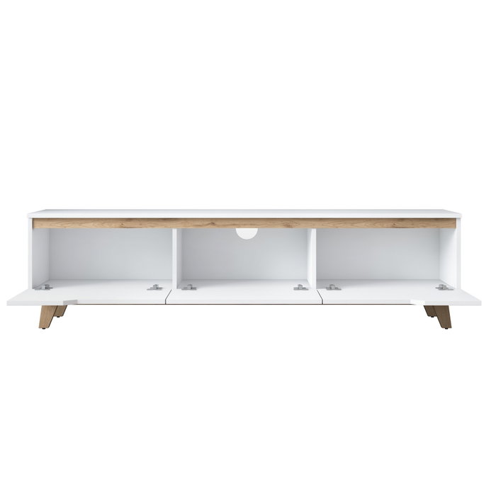 Hanah Home Soporte de TV D1 - 2472 Blanco y Nogal